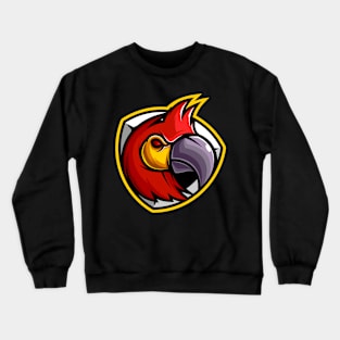 Parrot character design mascot Crewneck Sweatshirt